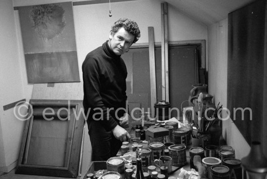 Painter Patrick Scott at his house in Dublin 1963. - Photo by Edward Quinn