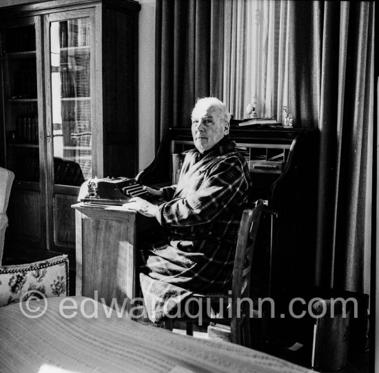 Robert W. Service, British-Canadian poet and writer, often called "the Bard of the Yukon". Monte Carlo 1951. - Photo by Edward Quinn