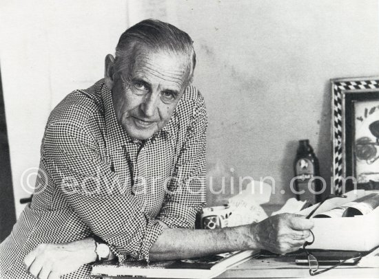 Graham Sutherland at his La Villa Blanche. Menton 1974. - Photo by Edward Quinn