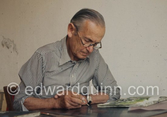 Graham at “La Villa Blanche”,. Menton 1976 - Photo by Edward Quinn