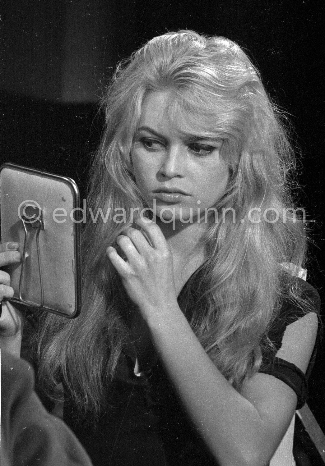 Brigitte Bardot during filming of 