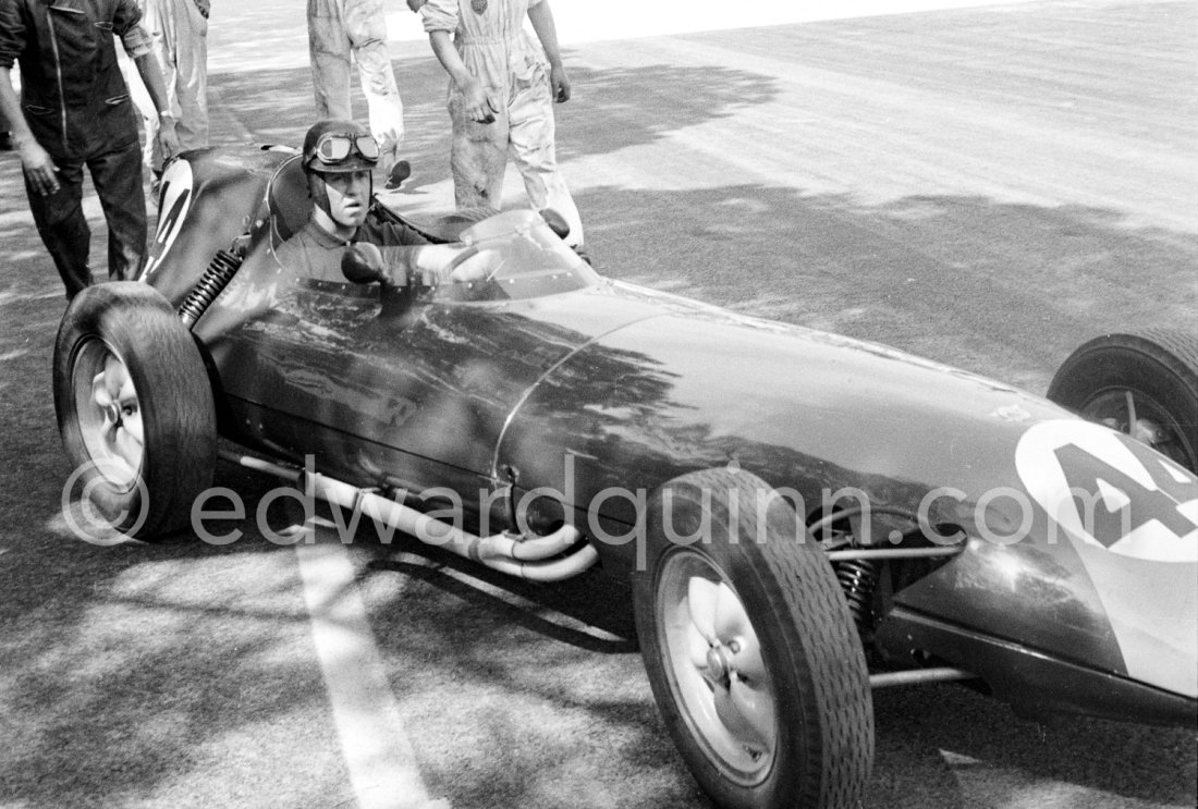 Bruce Halford, (44) Lotus 16. Monaco Grand Prix 1959. 