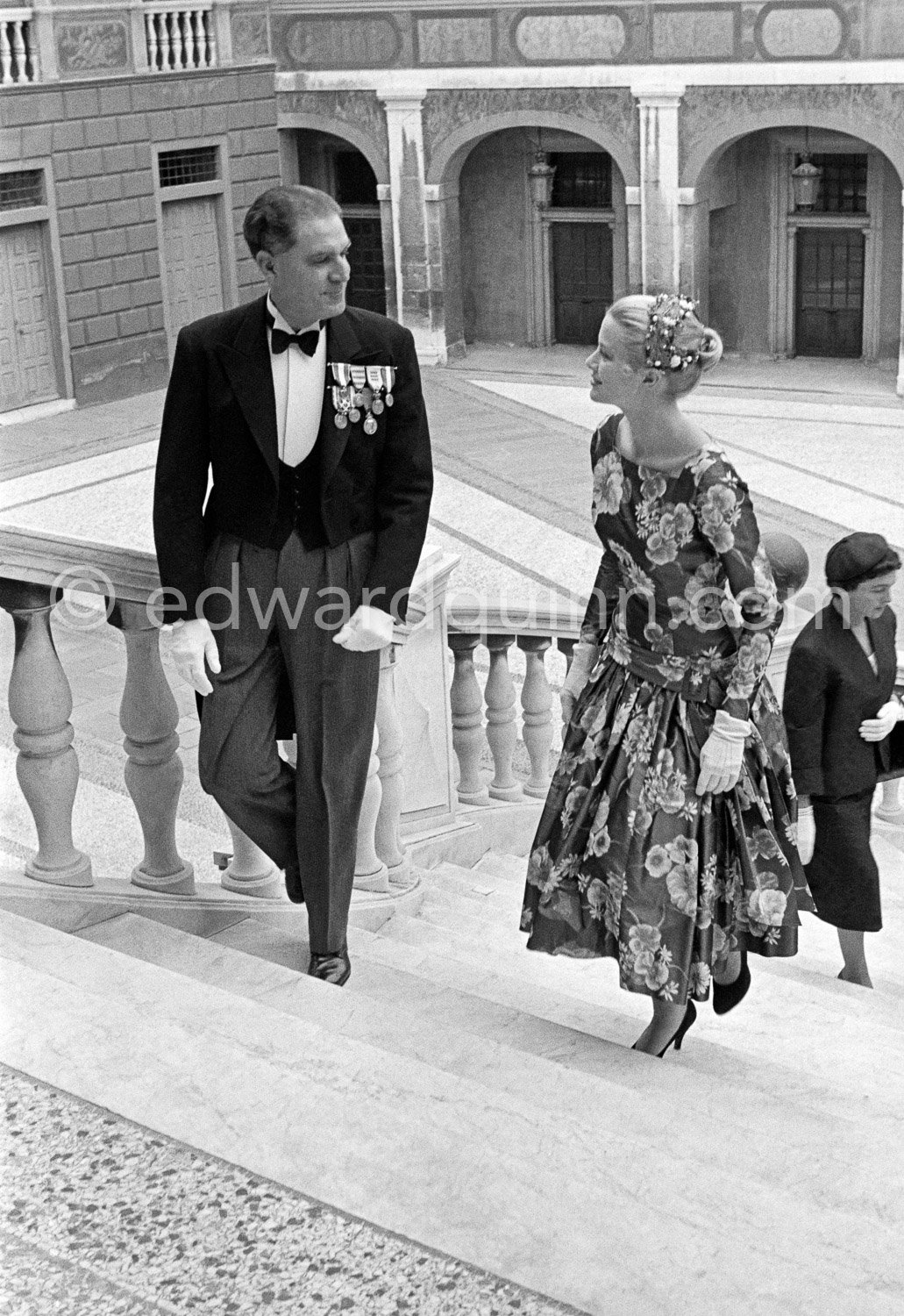 Grace Kelly (later To Become Princess Grace) At The Royal Palace Just 