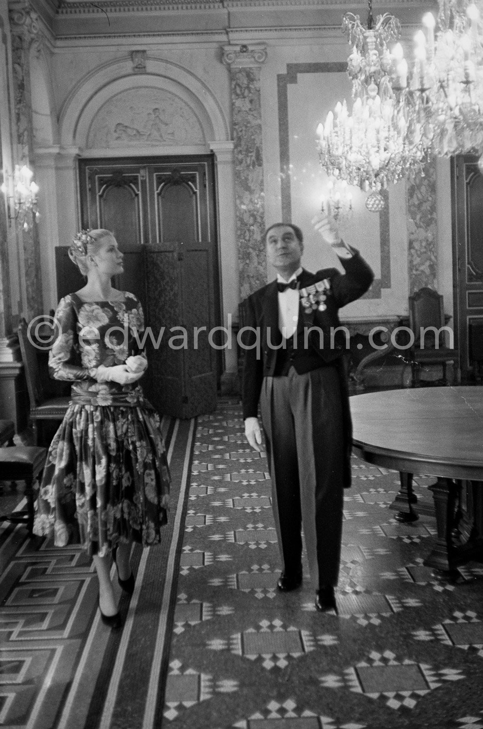 Grace Kelly (later to become Princess Grace) at the Royal Palace just ...