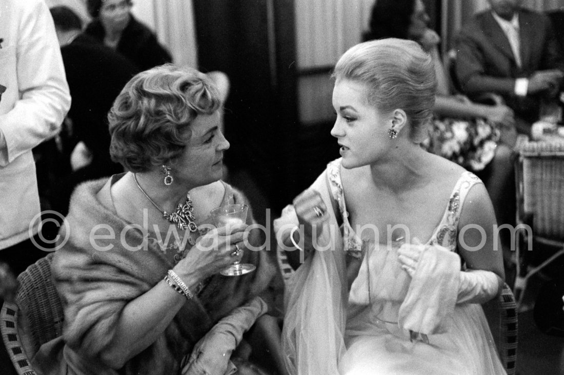 Romy Schneider and her mother Magda Schneider. Gala evening, Cannes ...