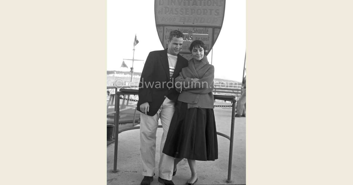 1957 Press Photo Josiane Mariani and husband Marlon Bra - RRW94291