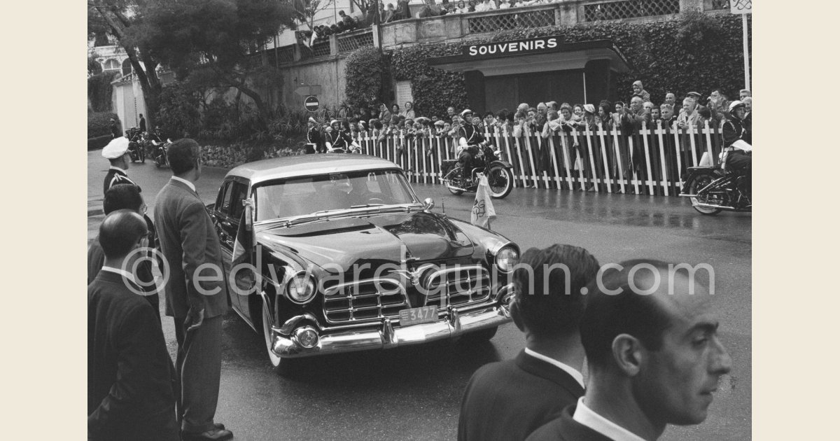 President Charles de Gaulle and Prince Rainier. Visit of de Gaulle