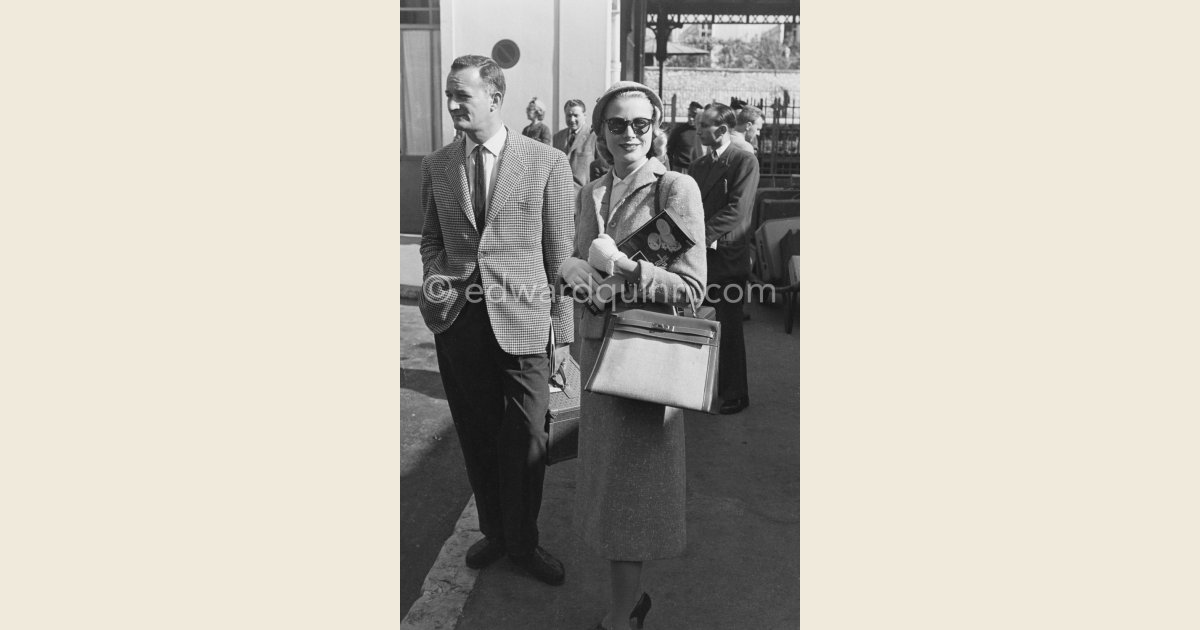 Grace Kelly arriving at Cannes station 1955 with the original