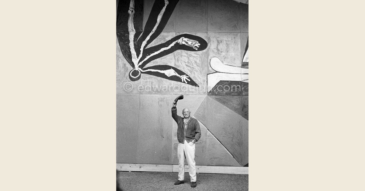 Pablo Picasso On The Occasion Of The Unveiling Of Mural The Fall Of