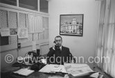 Paul Augier, owner of the Hotel Negresco, at his office. Nice 1958. - Photo by Edward Quinn