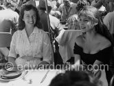 Brigitte Bardot and Betsy Blair, American actress, Cannes Film Festival 1956. - Photo by Edward Quinn