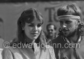 Princess Caroline of Monaco and Björn Borg. Tennis Open of Monte Carlo 1979. - Photo by Edward Quinn