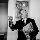 Marc Chagall at the Chagall painting exhibition. Nice, February 1952.