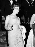 Mrs Nicole Embiricos, wife of George Embiricos, greek ship magnate. Gala de Pâques at the International Sporting Club. Monte Carlo 1959. - Photo by Edward Quinn