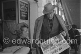 French actor Fernandel during filming of "Crésus" ("Croesus"). Forcalquier, Alpes-de-Haute-Provence 1960. - Photo by Edward Quinn