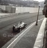 Tony Crook, (28) Frazer Nash Le Mans Replica Mk II. Monaco Grand Prix 1952, transformed into a race for sports cars. This was a two day event, the Sunday for the up to 2 litres (Prix de Monte Carlo), the Monday for the bigger engines, (Monaco Grand Prix).