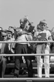 Pablo Picasso attending a bullfight. On his left  Miguel Bosé, later the spanish singer, son of Luis Miguel Dominguin and Lucia Bosé. Fréjus 1965. (Photos of this bullfight in the bull ring see "Miscellaneous") - Photo by Edward Quinn