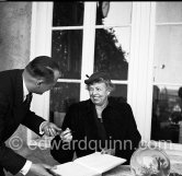 Eleanor Roosevelt. American political figure, diplomat and activist. First Lady of the United States, wife of President Roosevelt. Nice 1952. - Photo by Edward Quinn